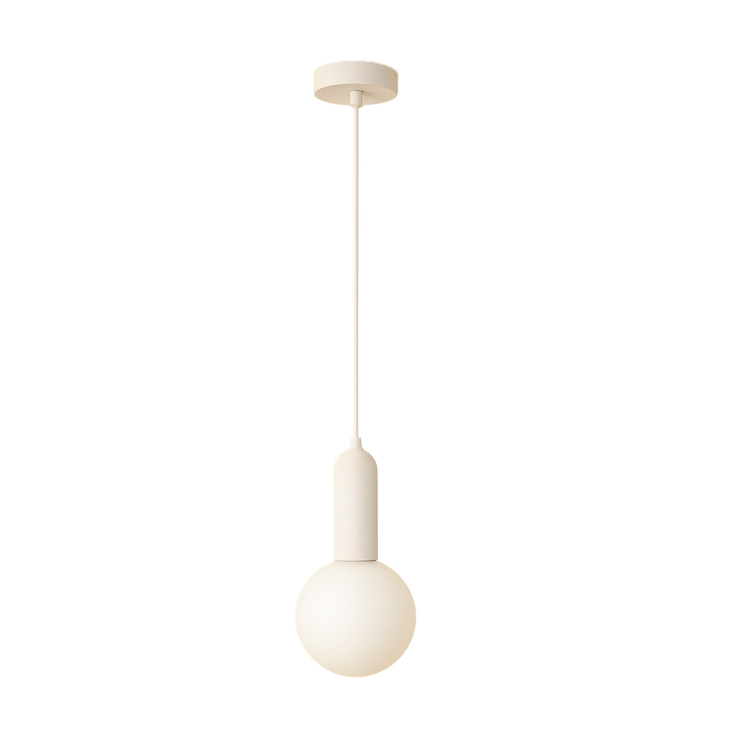 ALFRIDAY Pendant Light, Frosted Glass Globe with Marble-Effect Accent, G9 Bulb Holder, Adjustable 2 m Cord for Indoor Use (White,black,grey)
