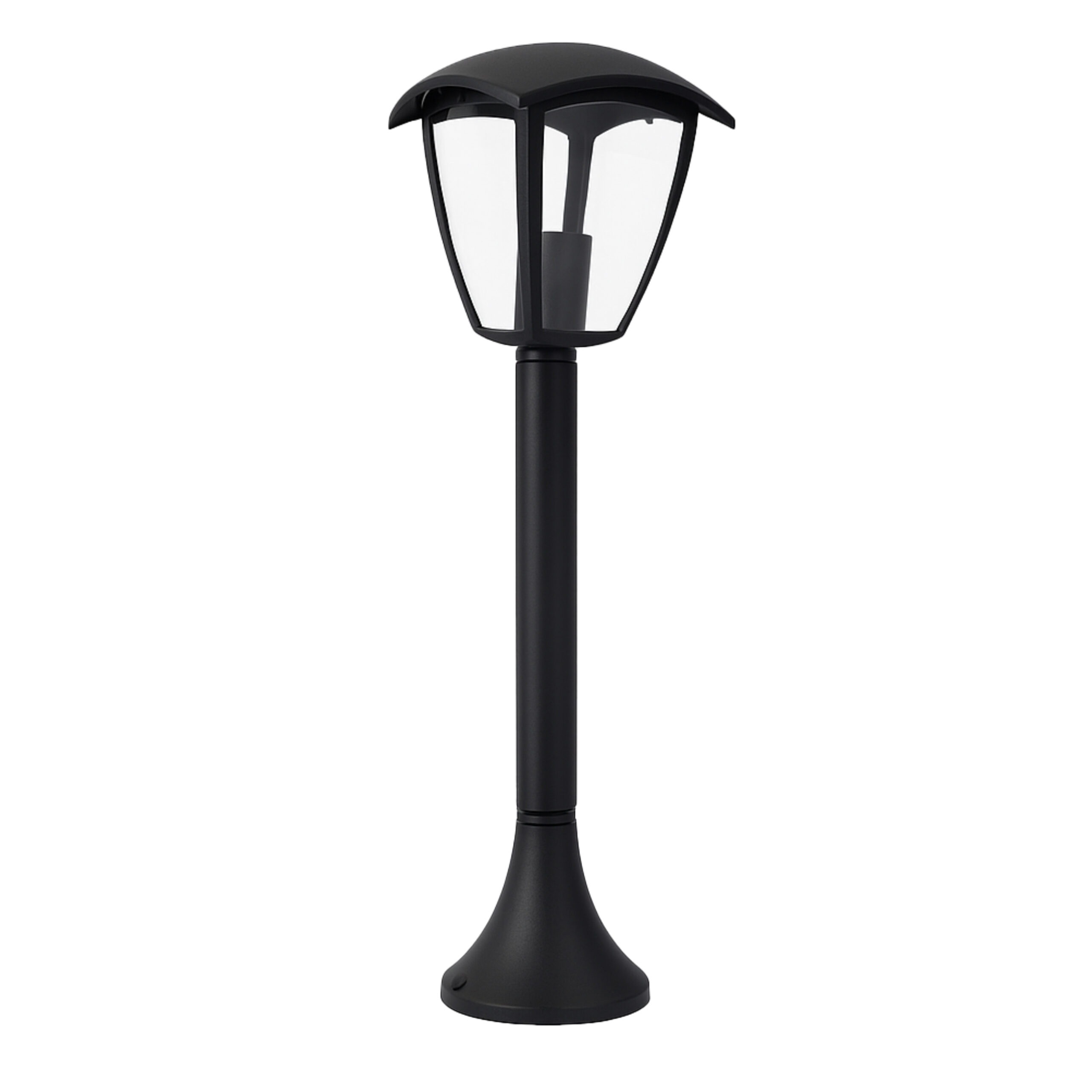 ALFRIDAY Modern Outdoor Pillar Lamp, 62cm Garden Post Light, Matte Black Metal, IP67 Waterproof, E27 Socket, Heat Resistant for Pathway and Garden Lighting