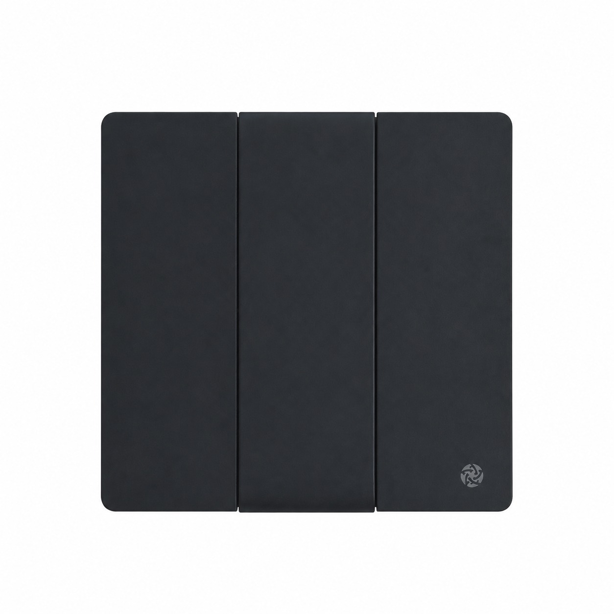 Alfriday 3 Gang 2 way Light Switch, Matte Black Modern Flat Panel Wall Switch