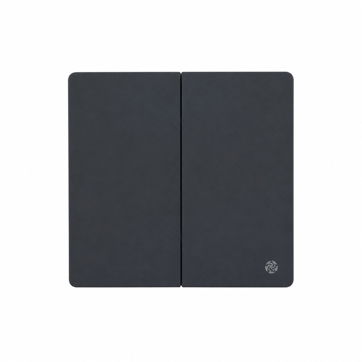 Alfriday 2-Gang 2-Way Luxury Rocker Light Switch, 16A 250V Matte Black Wall Switch