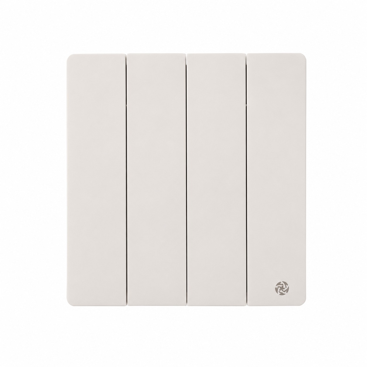 Alfriday Premium Quadra-Touch 4-Gang 1 way Light Switch, 16A 250V AC Luxury Wall Switch
