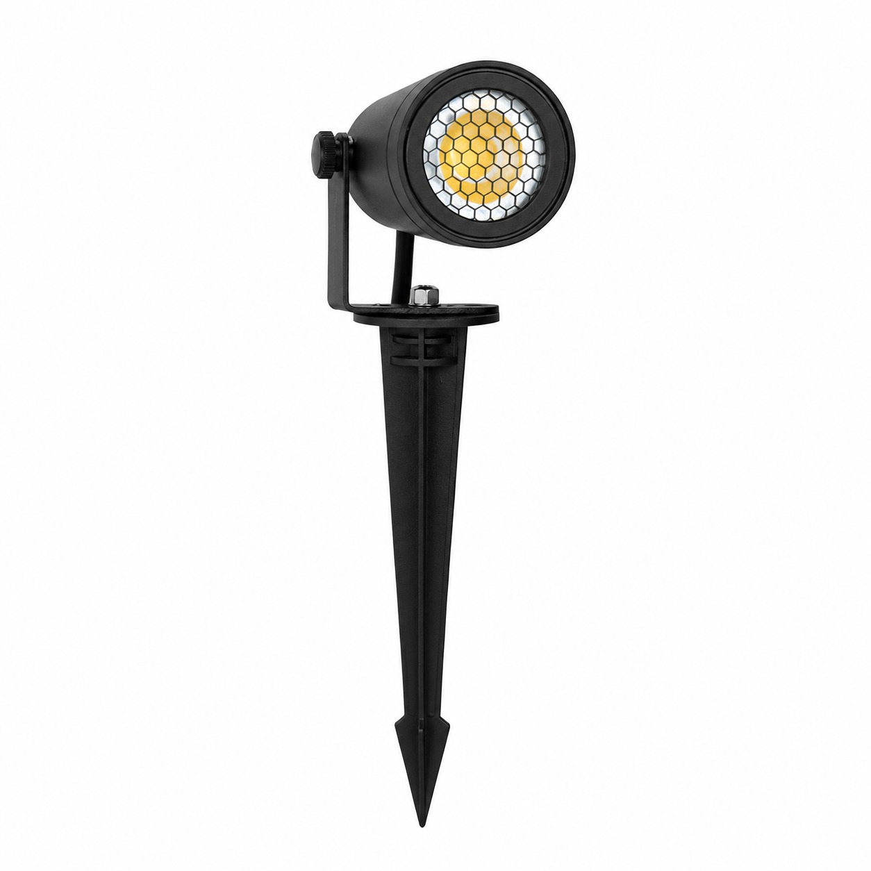 Alfriday 5W LED Outdoor Spike Light – IP65 Waterproof Landscape Lighting, 3000K Warm White Garden Spotlights with Honeycomb Glass Lens