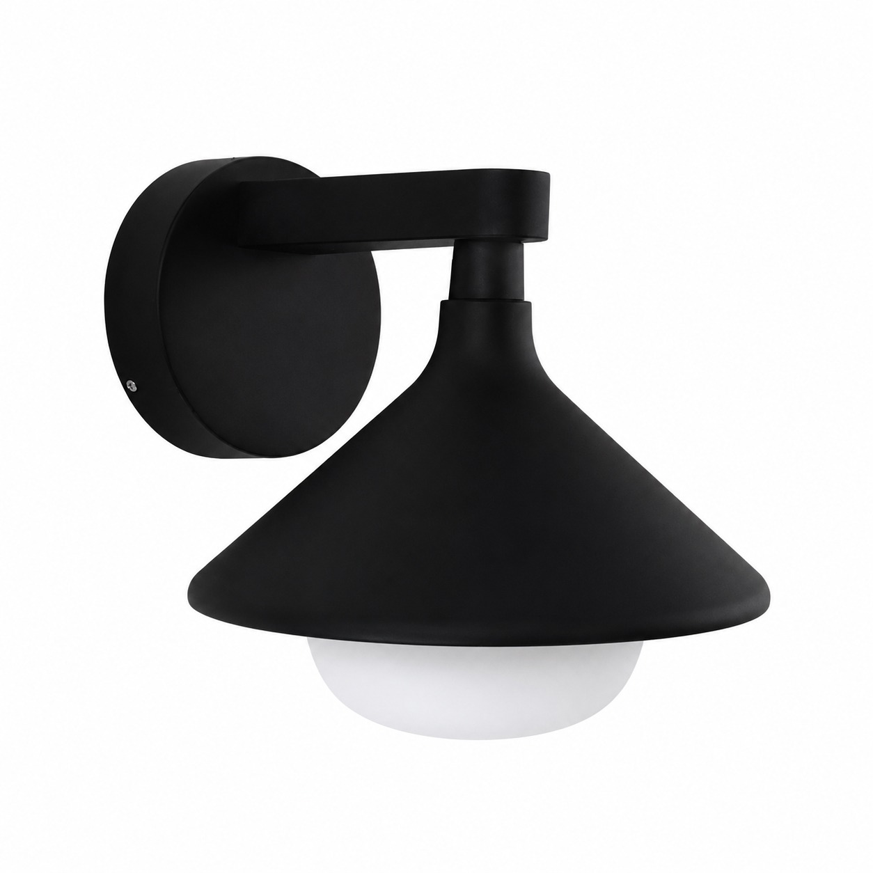 Alfriday Outdoor Wall Sconce Light, IP65 Waterproof Exterior Wall Lantern, Matte Black Anti-Rust Aluminum Gooseneck Barn Light with E27 Base