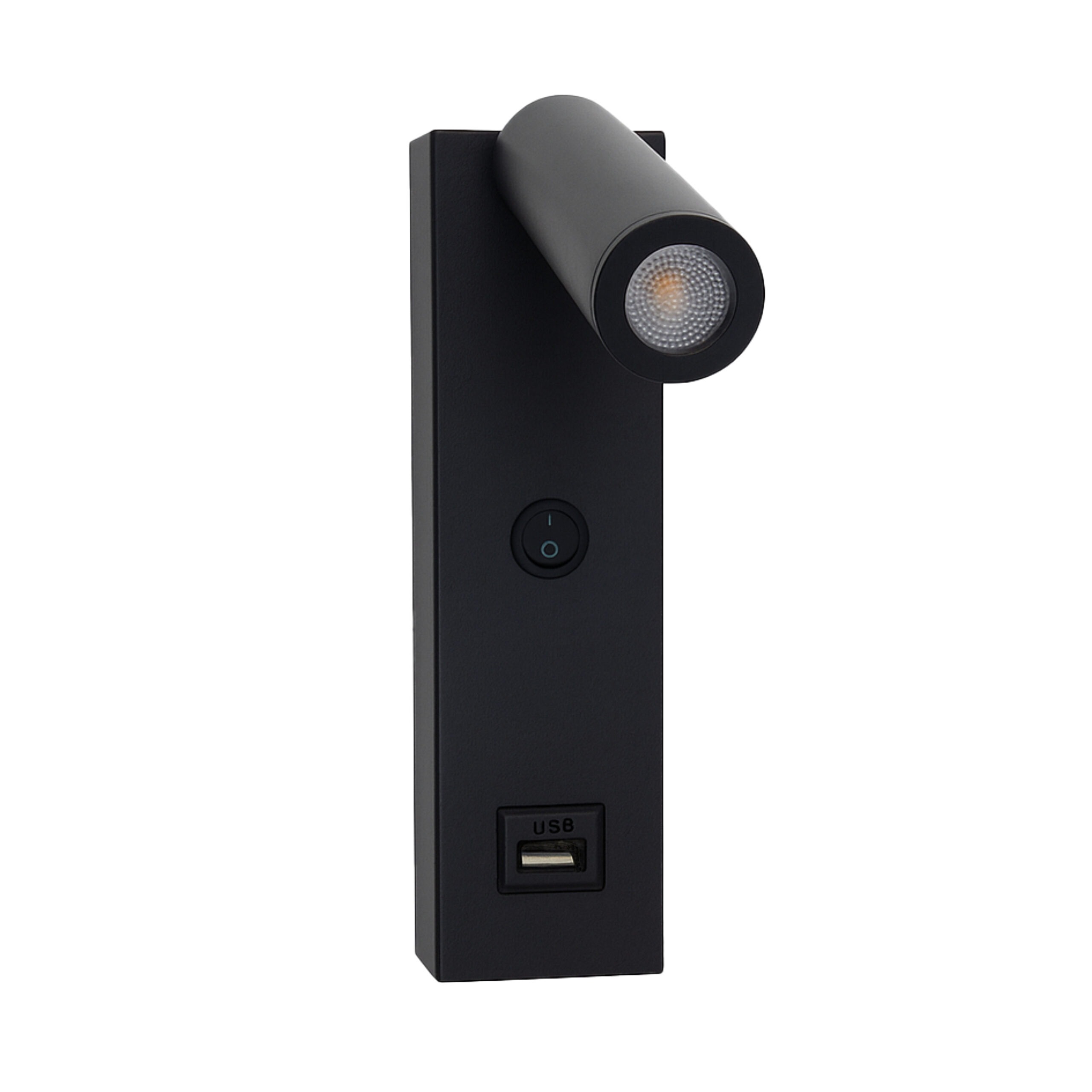 ALFRIDAY Bedside Reading Wall Light with USB Port, Adjustable Head (Black, gold & white) - ALF-YJ-8183