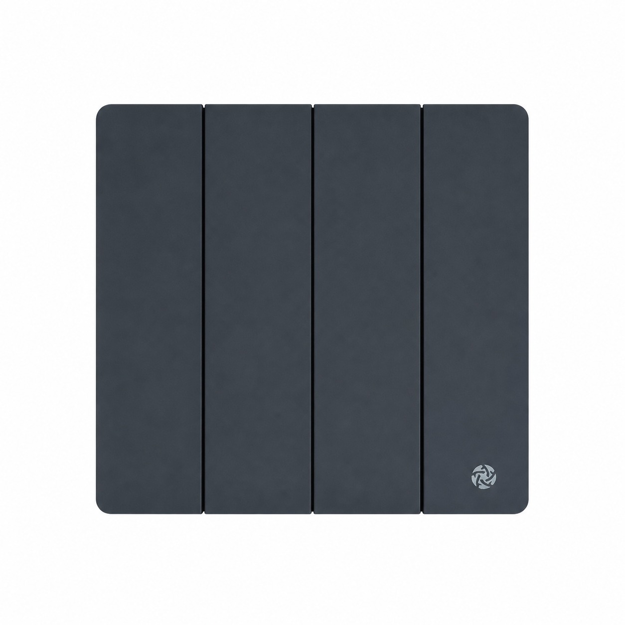 Alfriday Premium 4-Gang 2-Way Light Switch, 16A 250V Modern Matte Black Wall Switch