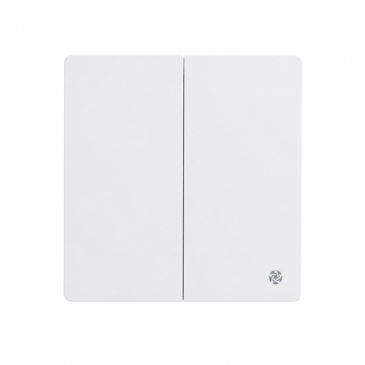 Alfriday Premium 2 Gang 1 Way Light Switch, 16A 250V Wall Switch for Home & Office, Minimalist Modern Design, White Matte Finish