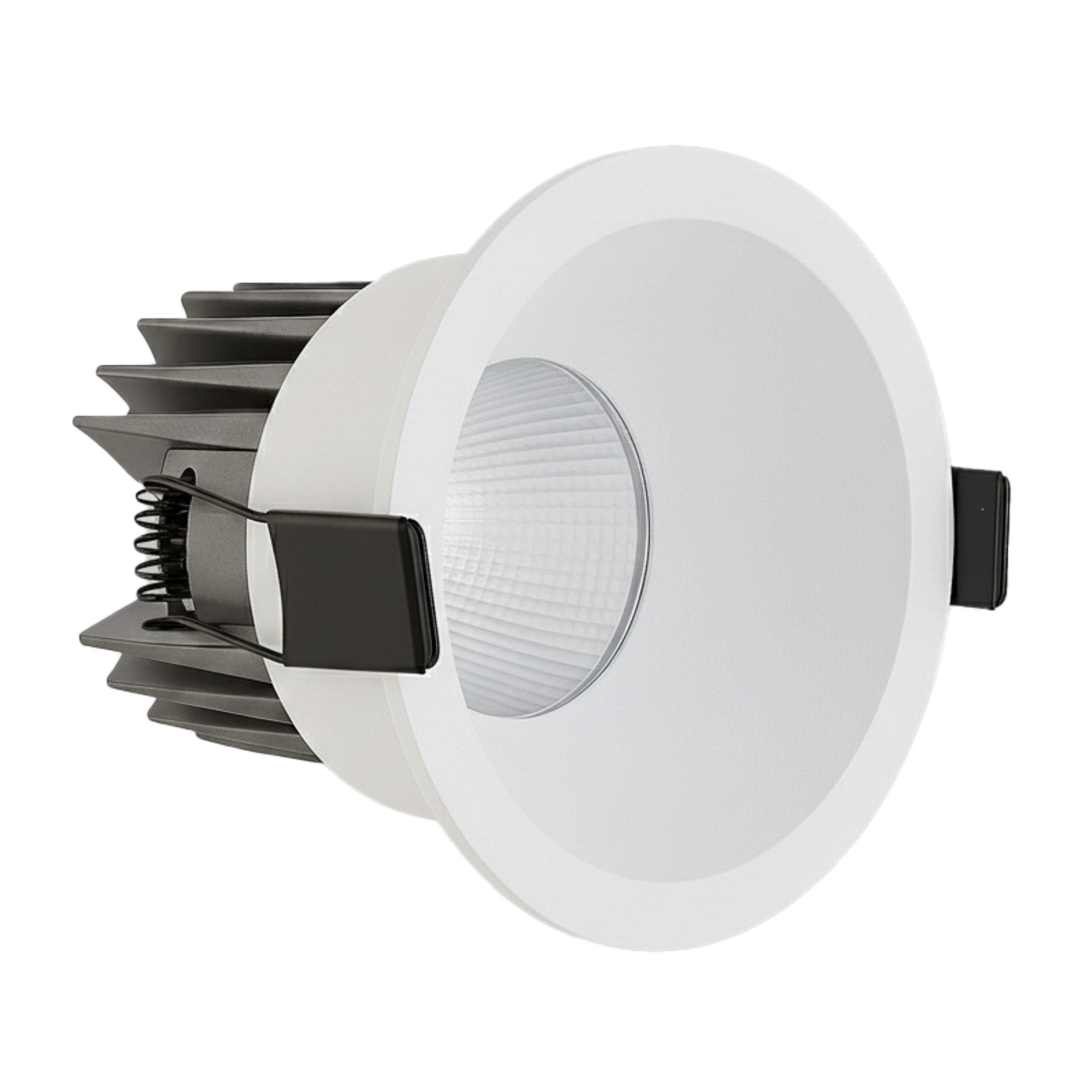 ALFRIDAY Recessed LED Downlight, 12W COB, Warm 3000K, Matte Finish (White/Black) - ALF-ZY-28085