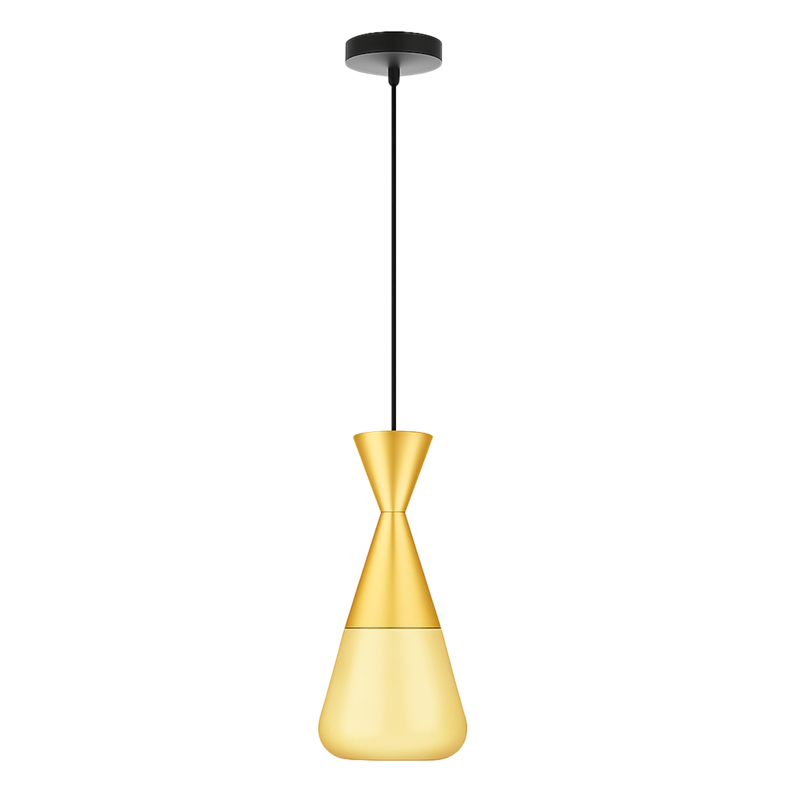 ALFRIDAY Modern Gold Pendant Light | Elegant Glass Shade | E27 Holder | Adjustable Hanging | Home Interior Lighting- ALF-YJ-7072-1 (AMBER)