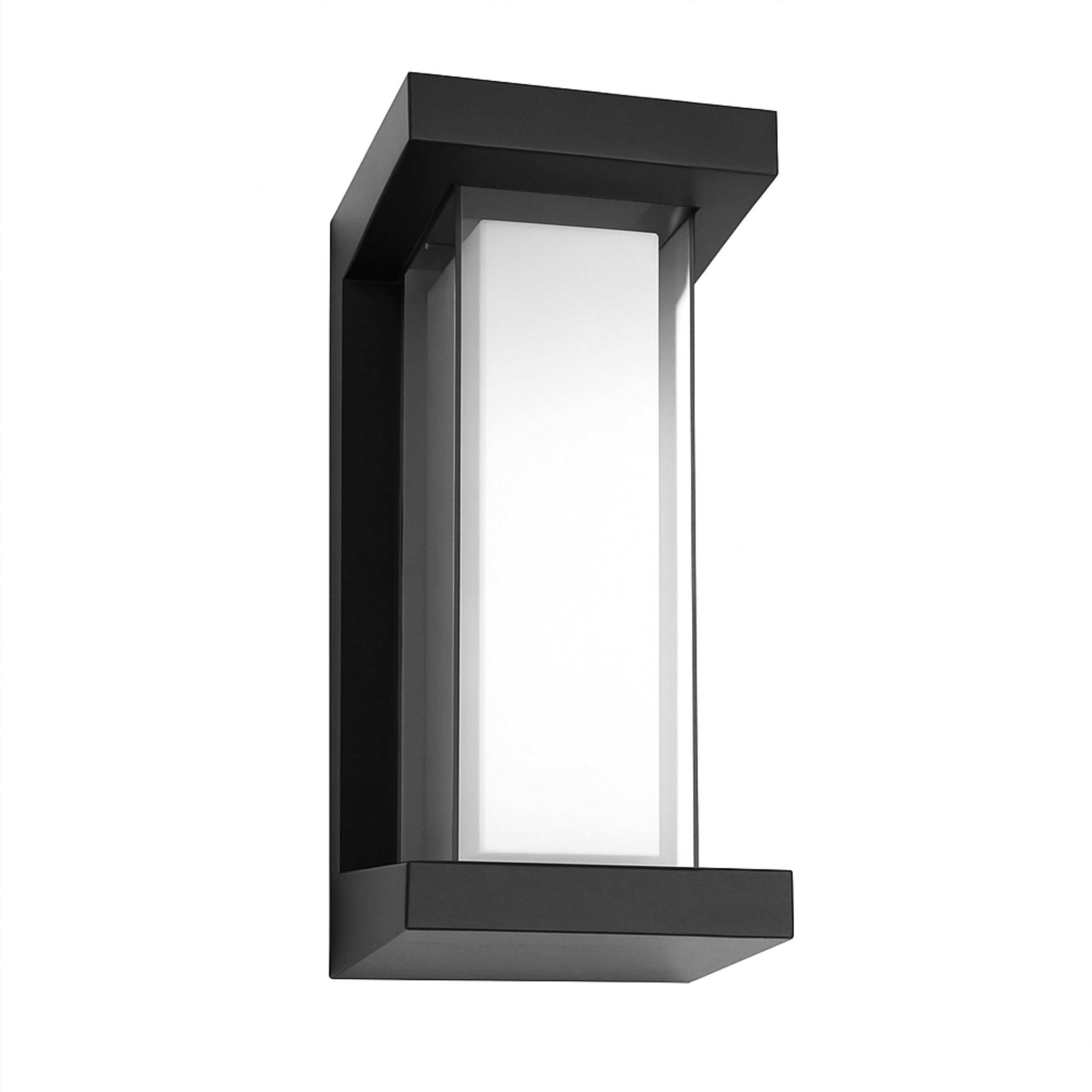 ALFRIDAY Cubic Outdoor Wall Light, 10W 3000K, IP65 Waterproof, Matte Black - ALF-317S-BK
