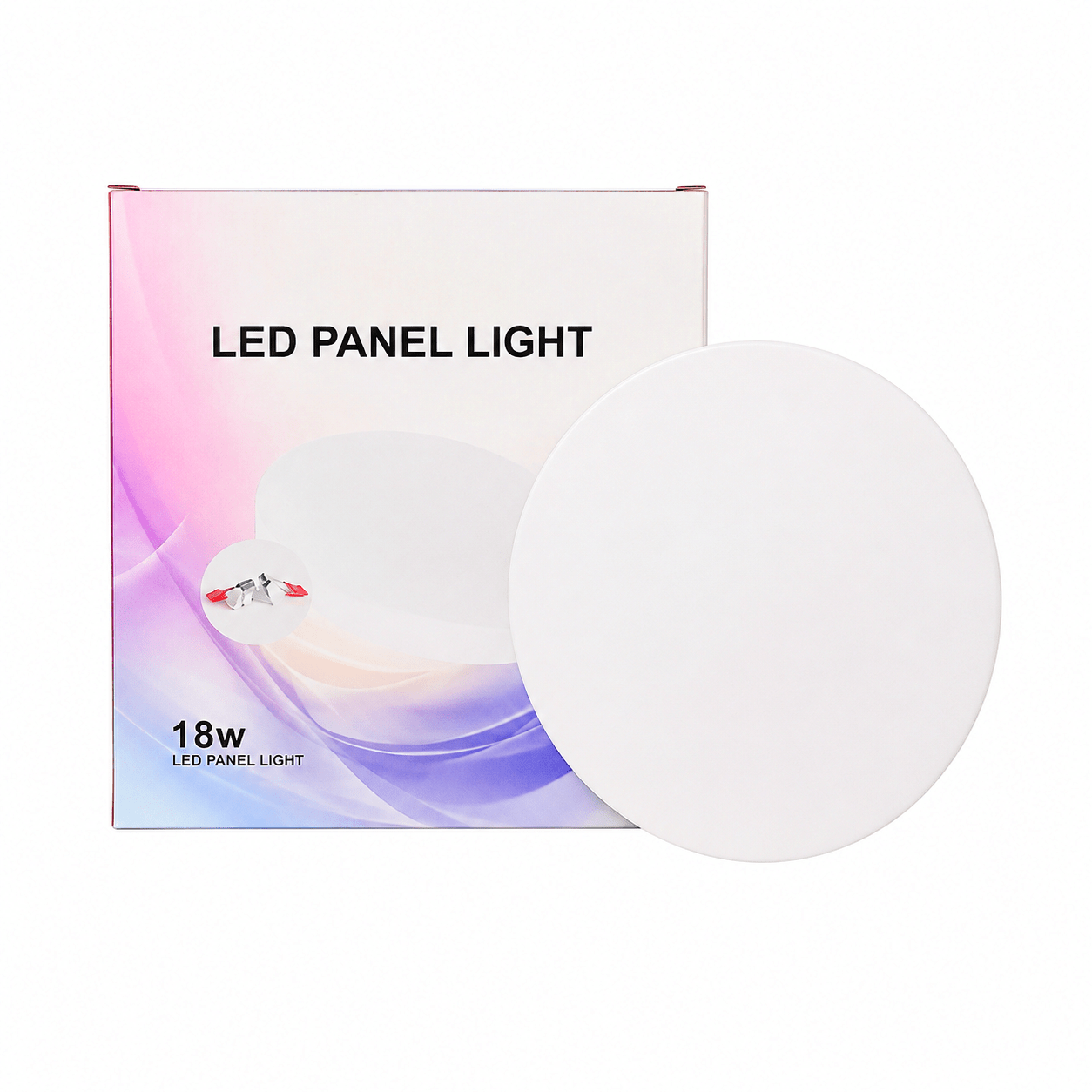 18W LED Panel Ceiling Light, Ultra-Slim Round Flush Mount Recessed Light Fixture, High CRI 1620 Lumens, Aluminum Modern Downlight for Living Room, Kitchen, Bedroom, Hallway - ALF-KNS-MZY25R-150-18W